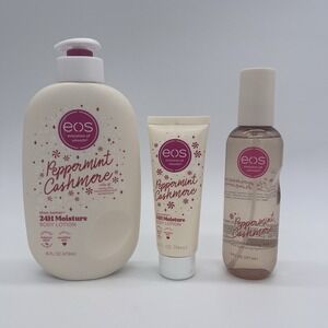 eos 3pc Peppermint Cashmere Body‎ Mist, Lotion & Travel Size LIMITED EDITION